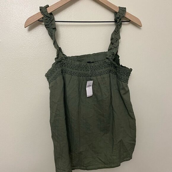 Banana Republic Embroidered Smocked Neck Tank - Picture 2 of 6